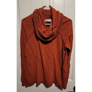 Free People FB beach one body cowl neck long sleeve rust orange